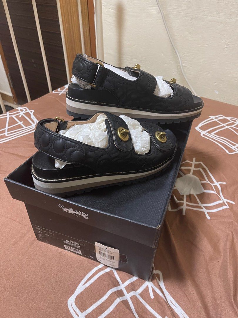 Coach Kacie sandal Women s Fashion Footwear Sandals on Carousell