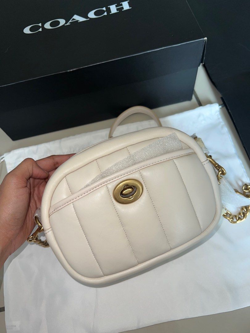 Coach quilted cheap leather camera bag
