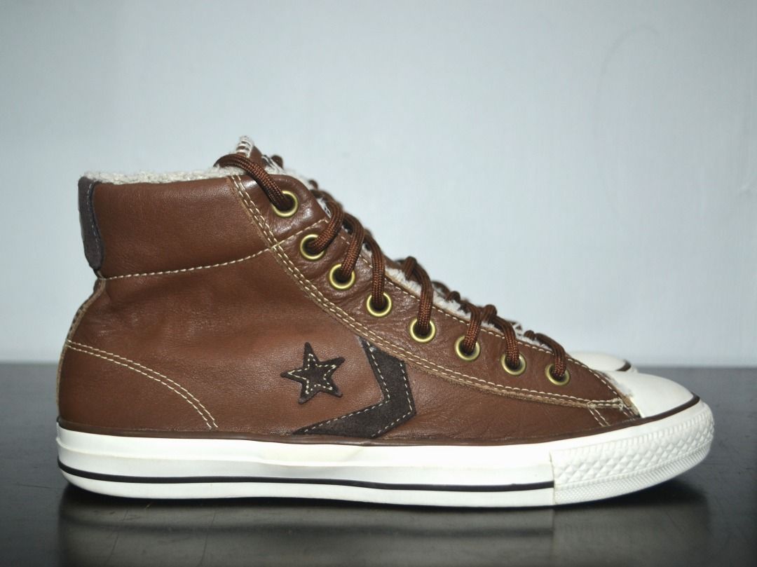Converse all star brown on sale leather