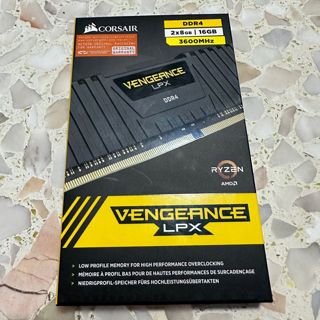 Corsair 16GB 2x8GB 3600MHz DDR4 RAM Vengeance LPX