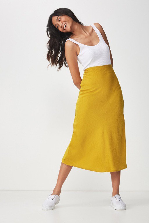 Mustard skirt hot sale cotton on