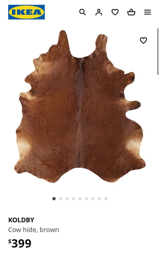 Cow Hide Kolby Ikea, Furniture & Home Living, Home Decor, Carpets, Mats & Flooring on Carousell