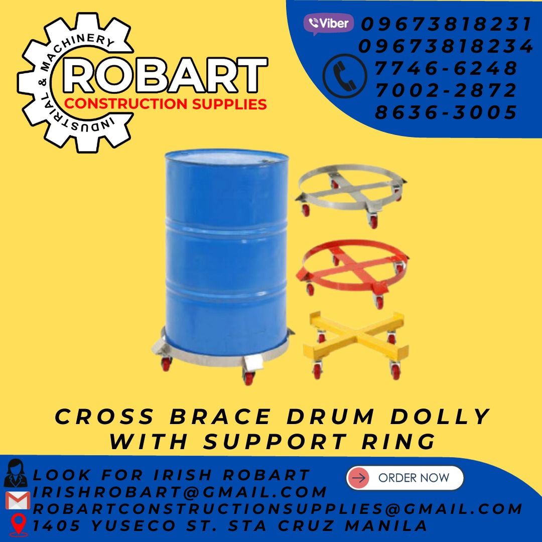 Cross Brace Drum Dolly with Support Ring, Commercial & Industrial ...