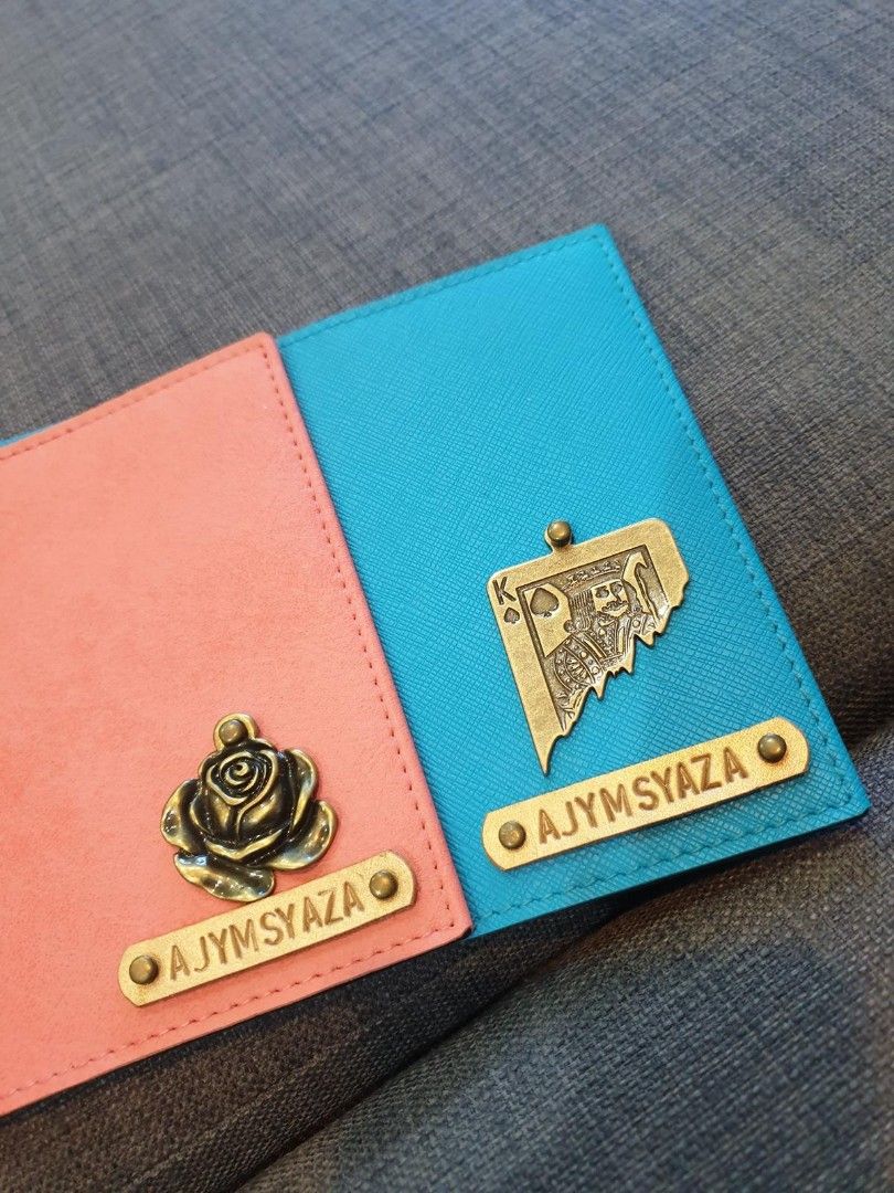 Pastel PU leather Passport cover holder cum card holder