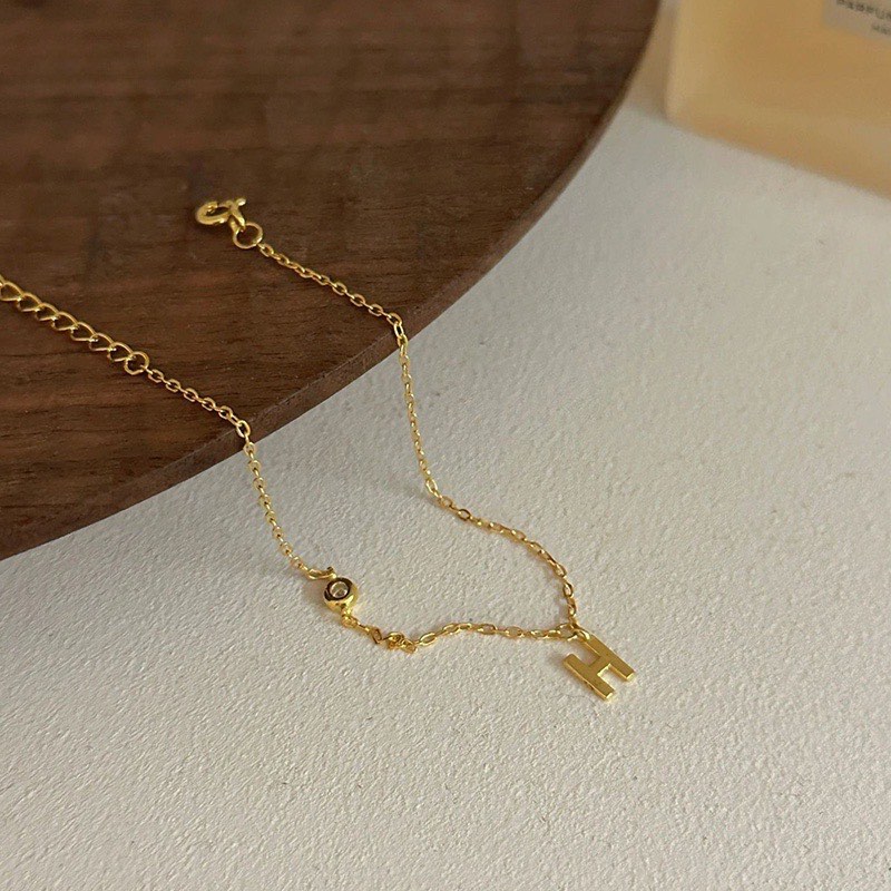 Dainty initial bracelet sale