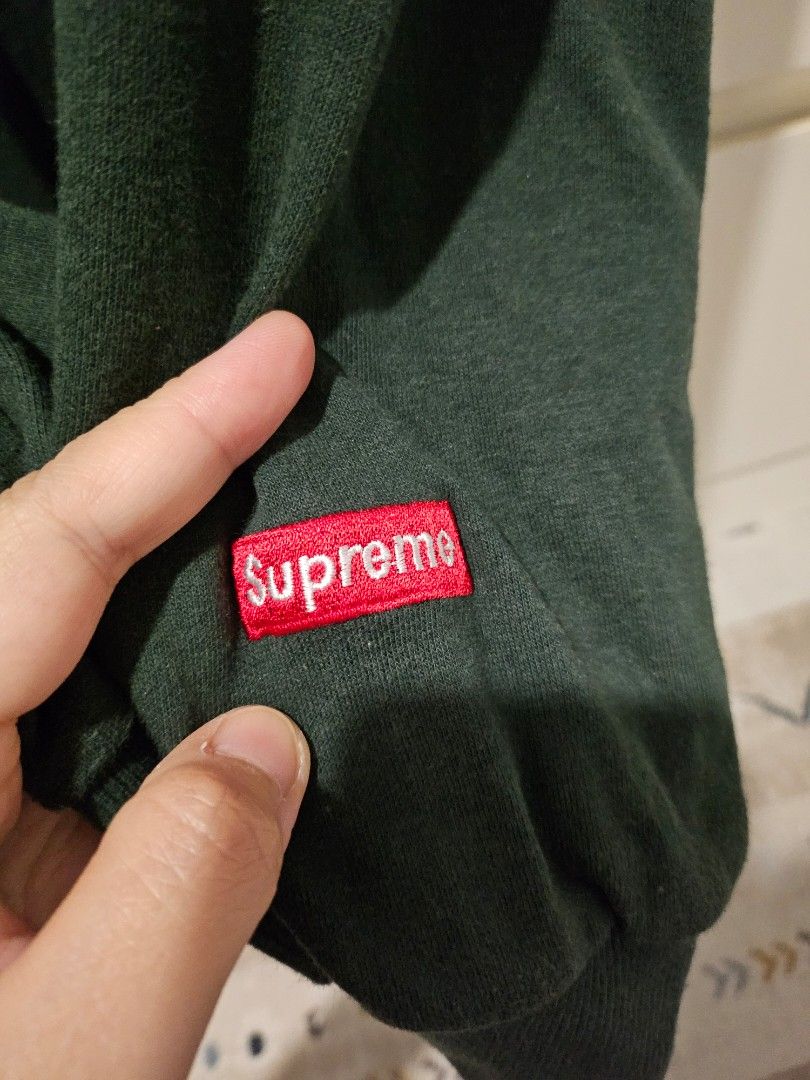 Dark green online supreme hoodie