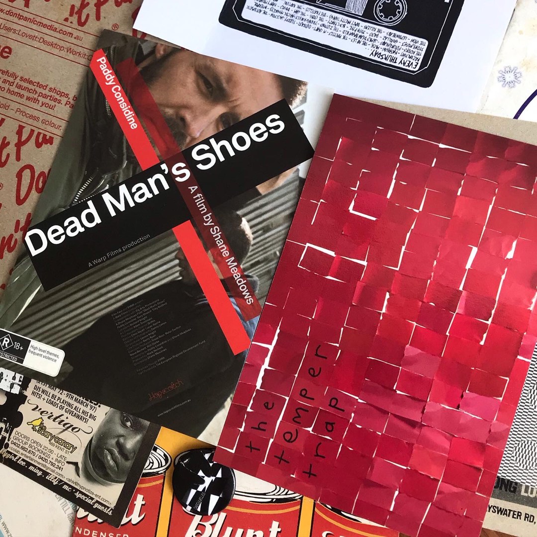 Dead Man Shoes Movie and The temper trap band iconic Postcard Hard To