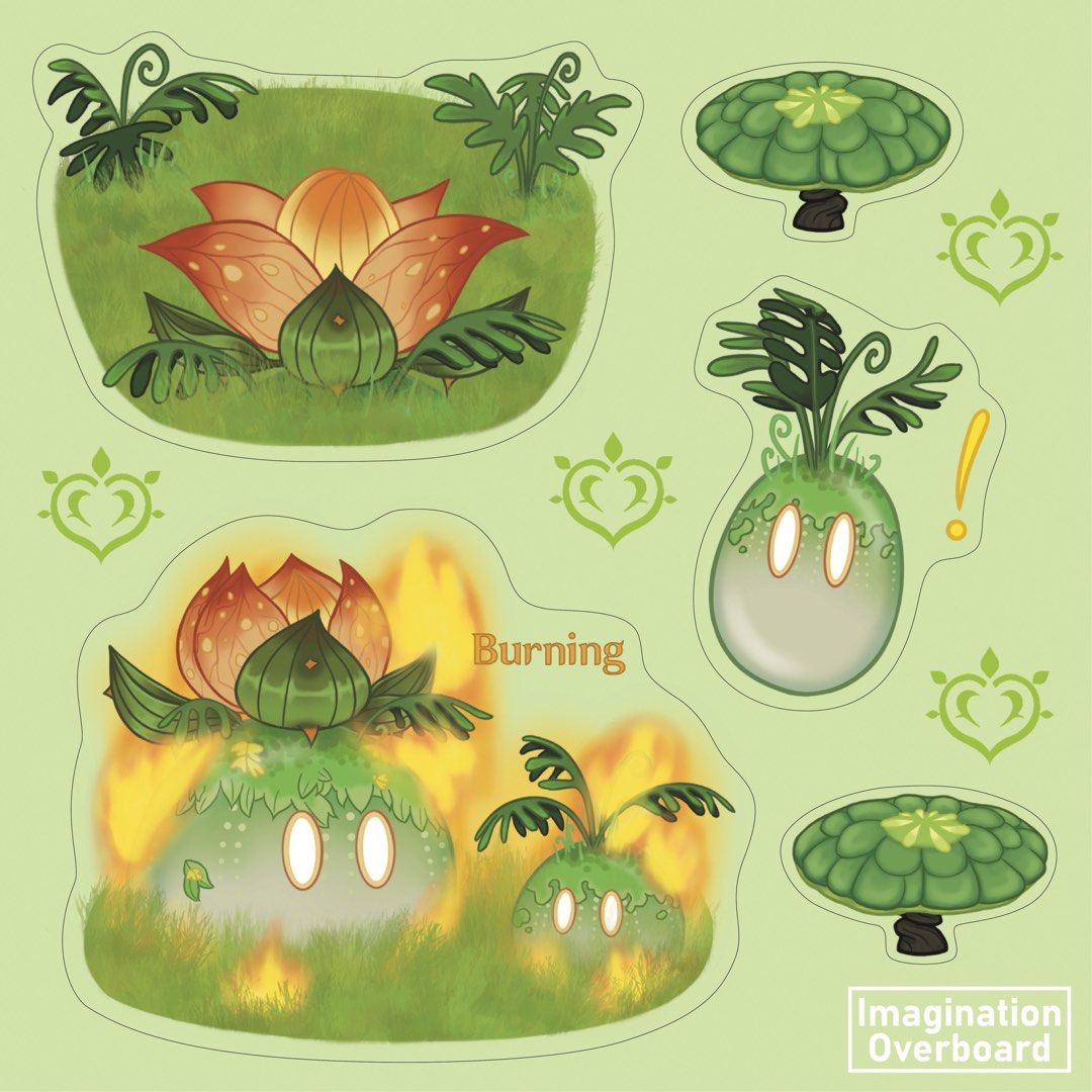 Dendro Slime Sticker Sheet Genshin Impact, Hobbies & Toys, Memorabilia ...