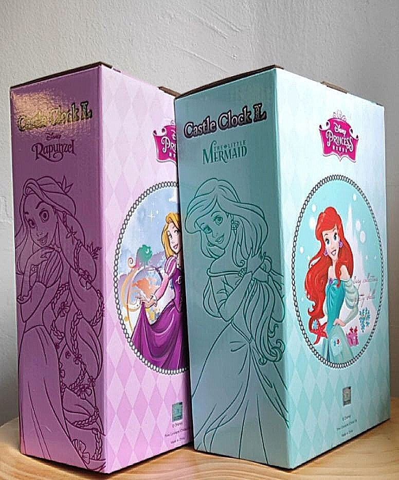Clock (Category: Clocks) located in Singapore. Submitted by hannicustard (Listing ID 1258442221, Image 2). Description: $$69 for two!! Princess clock **Rapunzel **Ariel Mermaid both new in box Authentic Disney! height of clock about 20cm plus2.