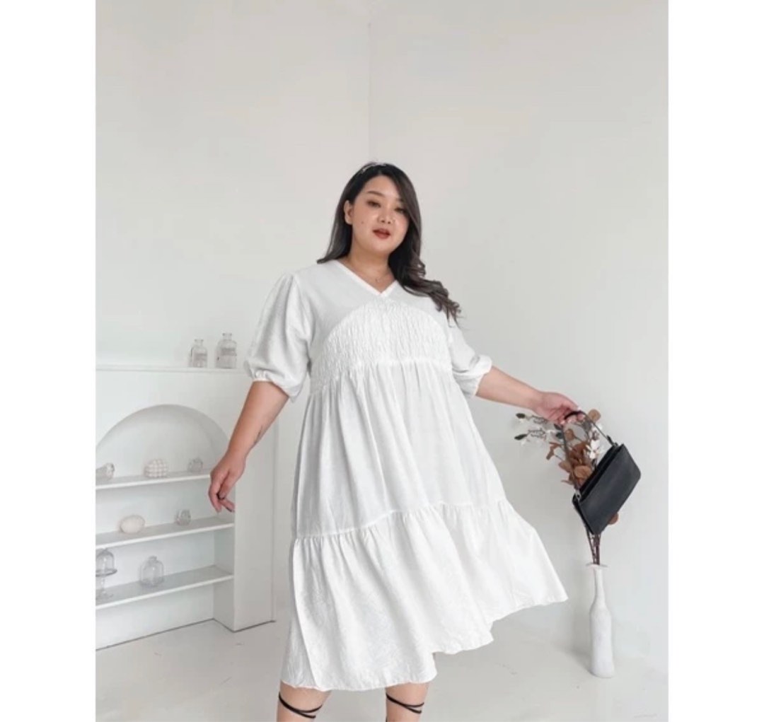 Dress putih big size