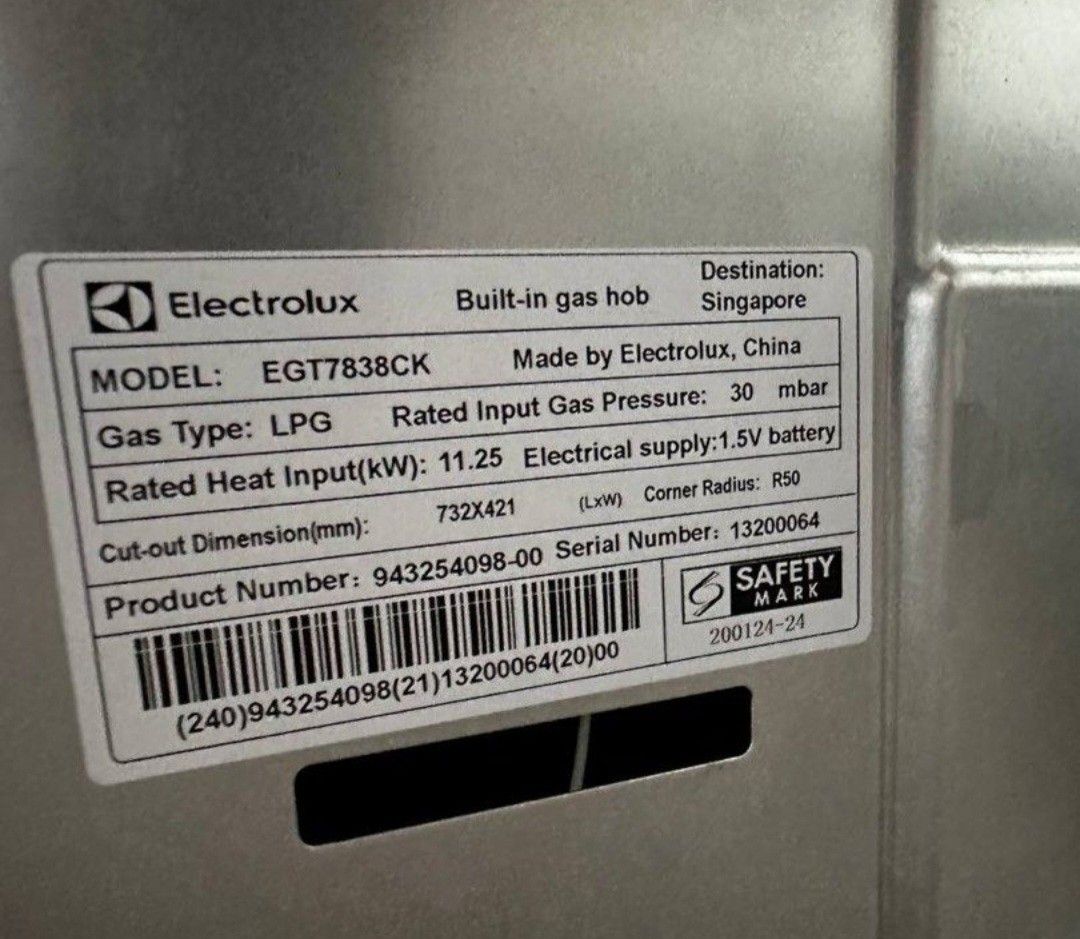 Electrolux Gas Hob, TV & Home Appliances, Kitchen Appliances, Hobs