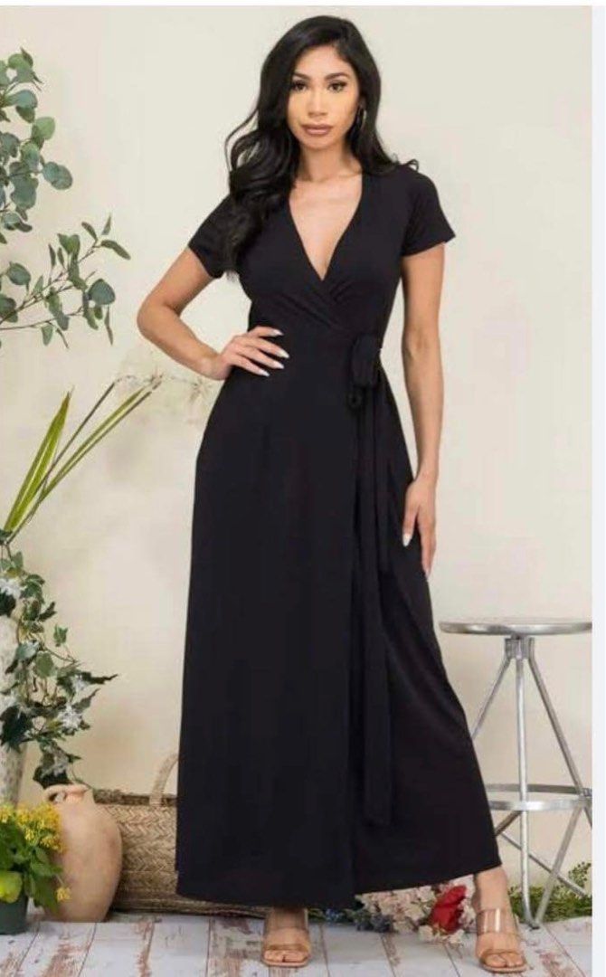 Elegant black on sale maxi dress
