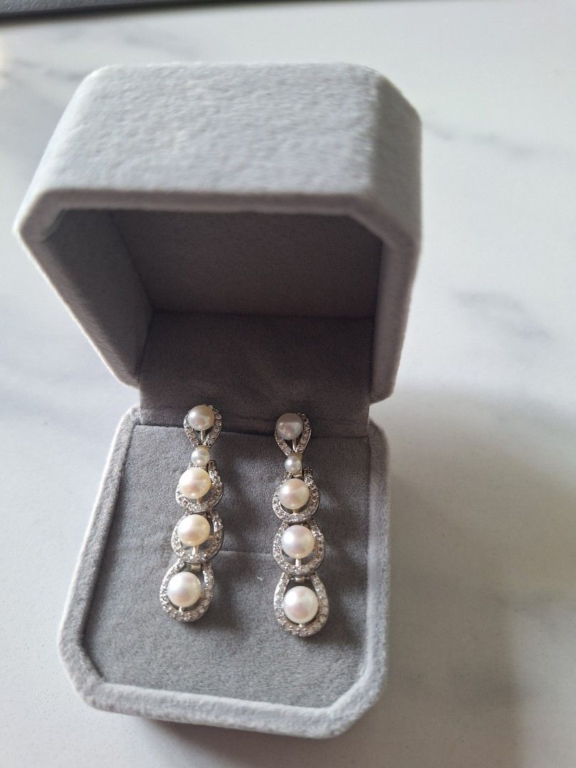 Genuine top pearl earrings
