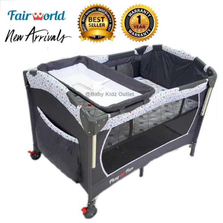 Fair World Playpen/Baby Cot Foldable, Babies & Kids, Baby Nursery
