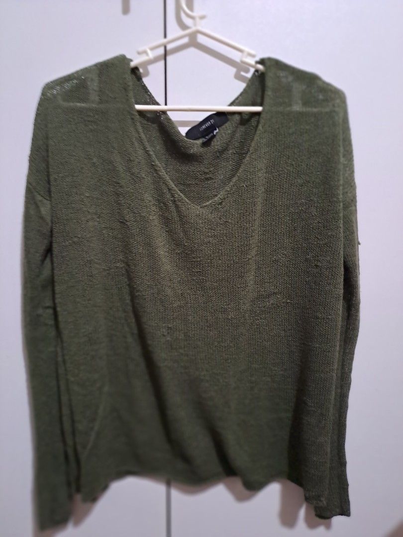 Green sweater forever best sale 21