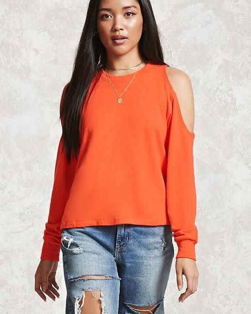 Cold shoulder shirt forever 21 hot sale