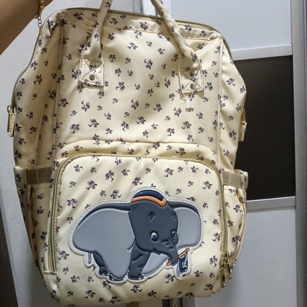 Free shipping Disney Beige Cute Dumbo Diaper Bag Waterproof