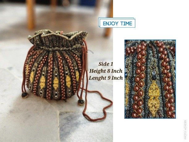 Beaded Drawstring Bucket Bag Women s Fashion Bags Wallets