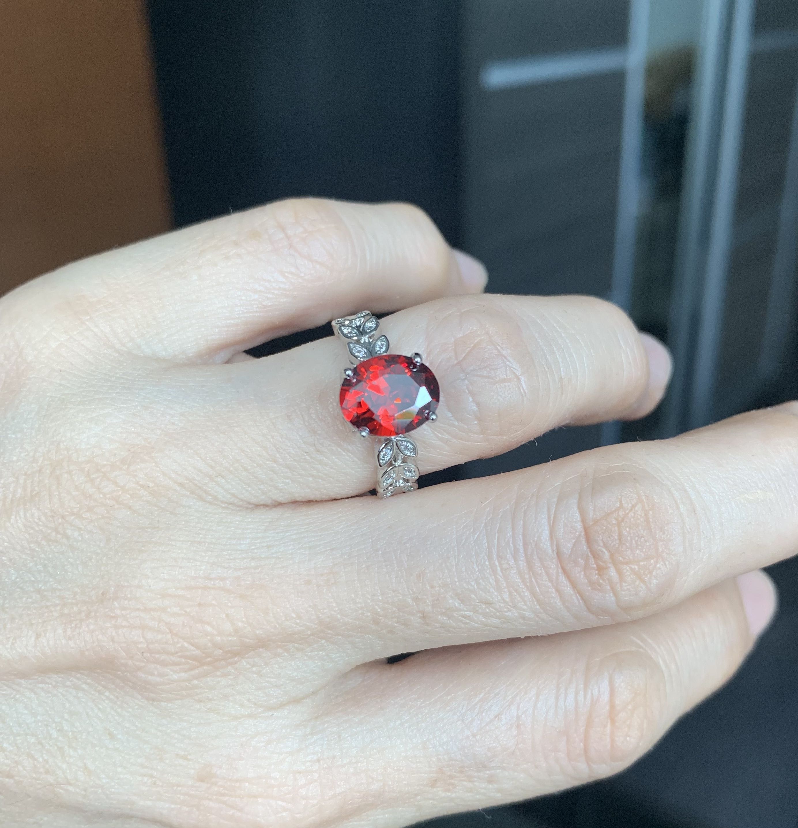 Garnet ring Women s Fashion Jewelry Organisers Rings on Carousell
