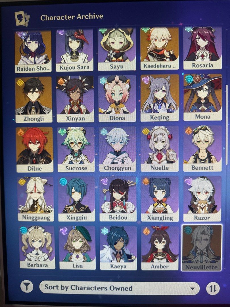 COMPTE GENSHIN IMPACT AR50 - 7x personnages 5 étoiles, énorme potentiel