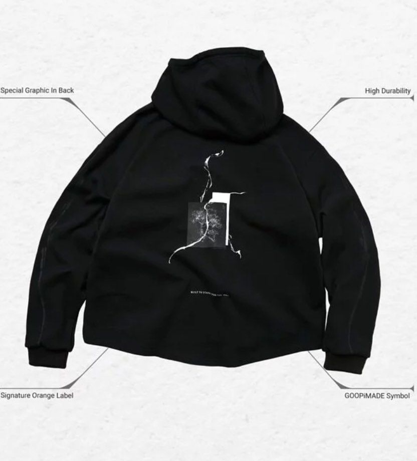 Goopimade VI-X01H-6th-Logo Hoodie - Black Size 3, 男裝, 上身及套裝 ...