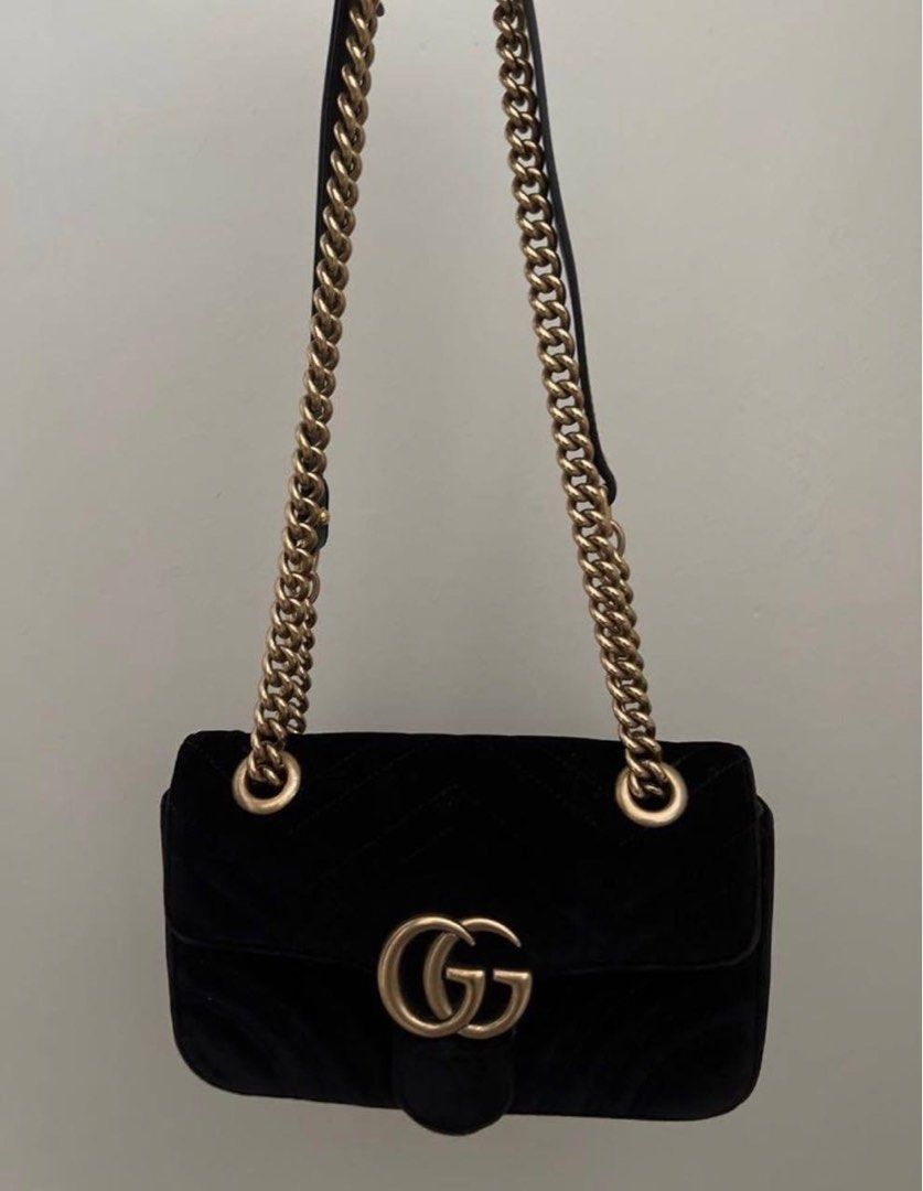 Gg marmont black velvet store