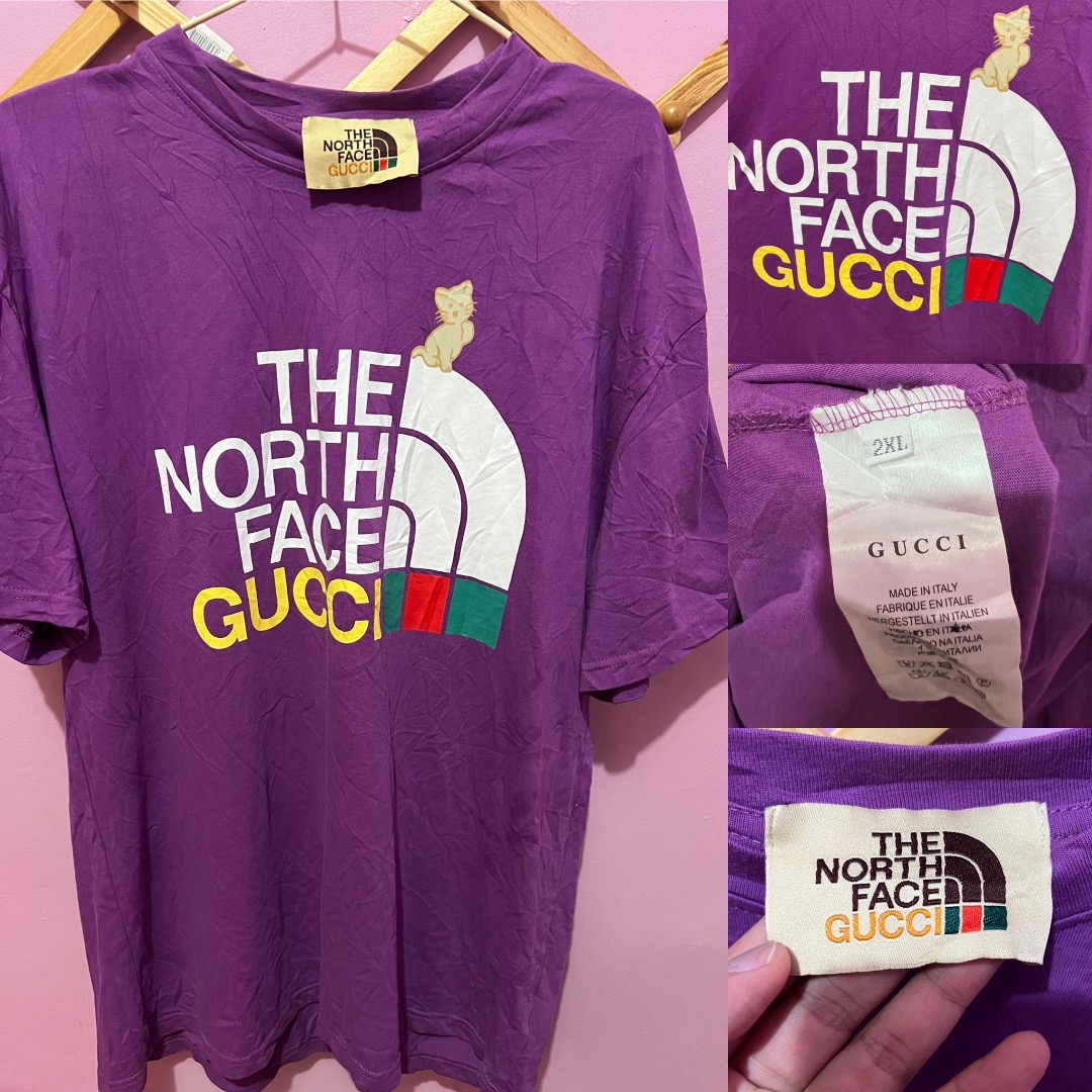 Gucci x The North Face Long Sleeve T Shirt Purple/Yellow