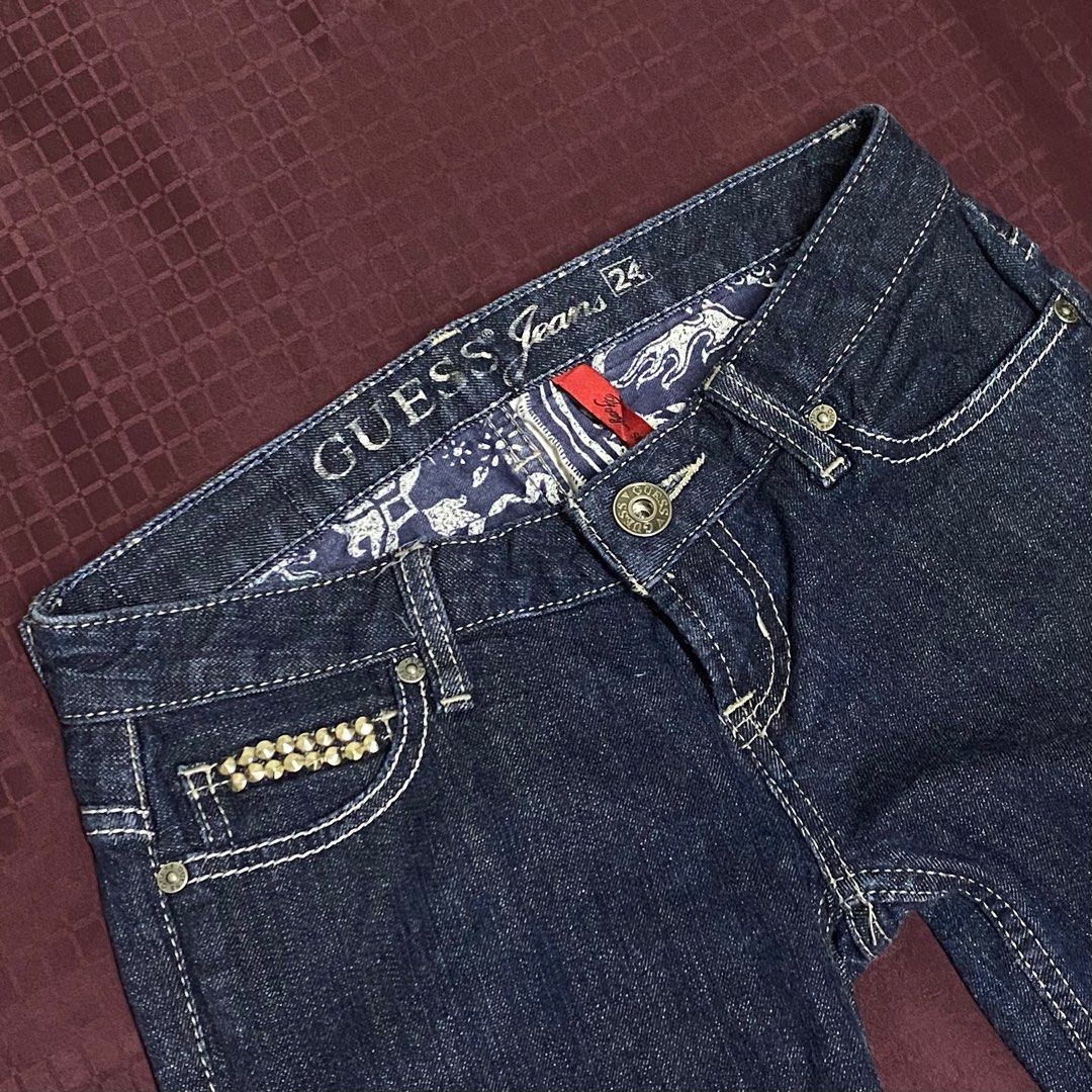 guess foxy skinny jeans embellished low waisted y2k