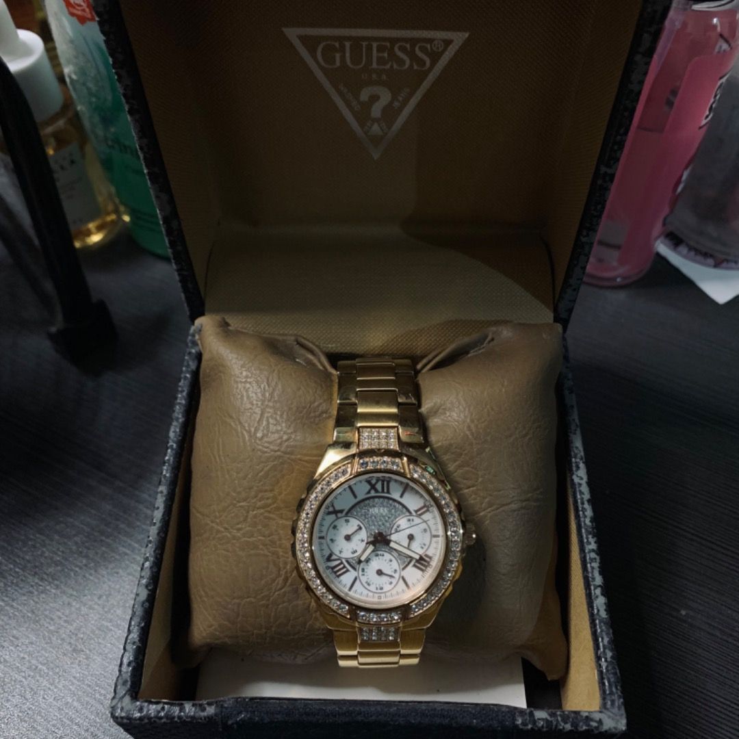GUESS W0111L3 CHRONOGRAPH LADIES WATCH Fesyen Wanita Jam Tangan