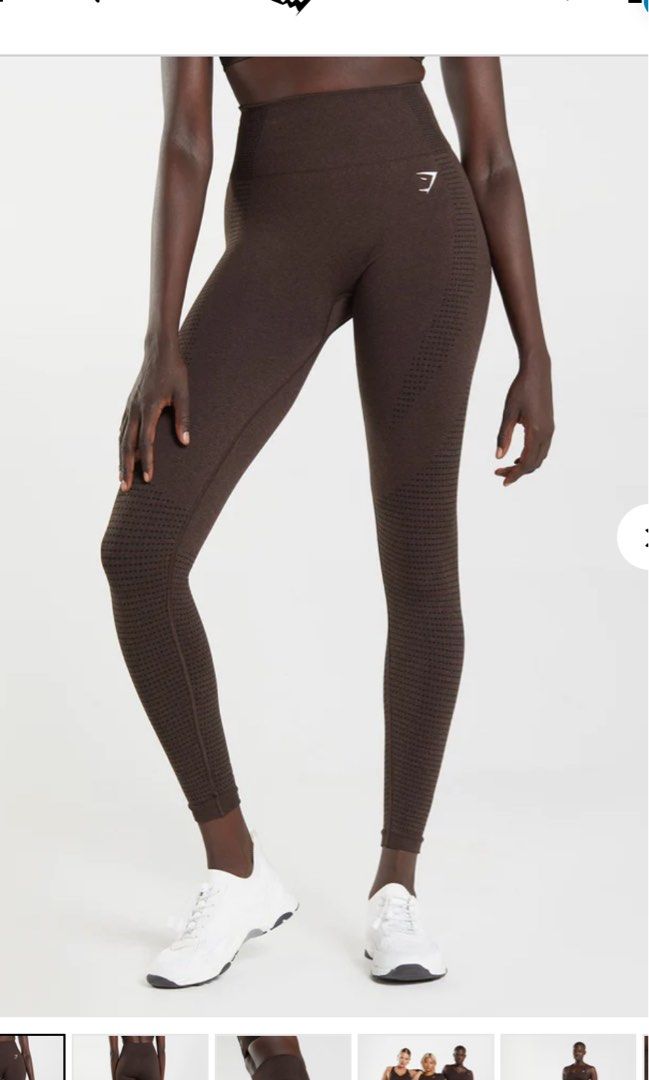 Gymshark Vital Seamless 2.0 Leggings - Cherry Brown Marl, Women's Fashion,  Activewear on Carousell