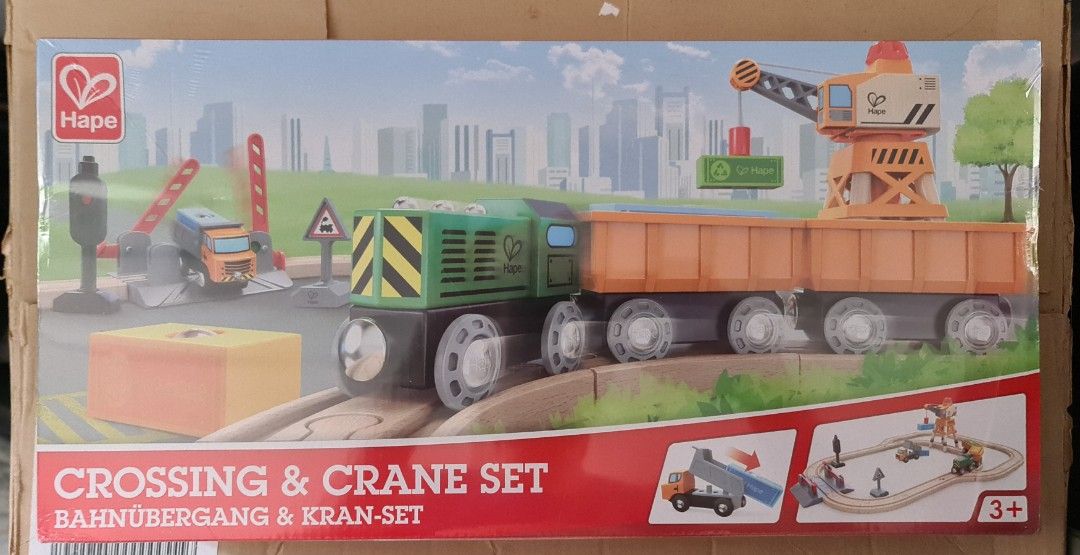 Hape Crossing and Crane set (Category: Educational & Learning Toys) located in Las Pinas. Submitted by monjoy2011 (Listing ID 1258434689, Image 1). Description: Bnew opened for inspection.