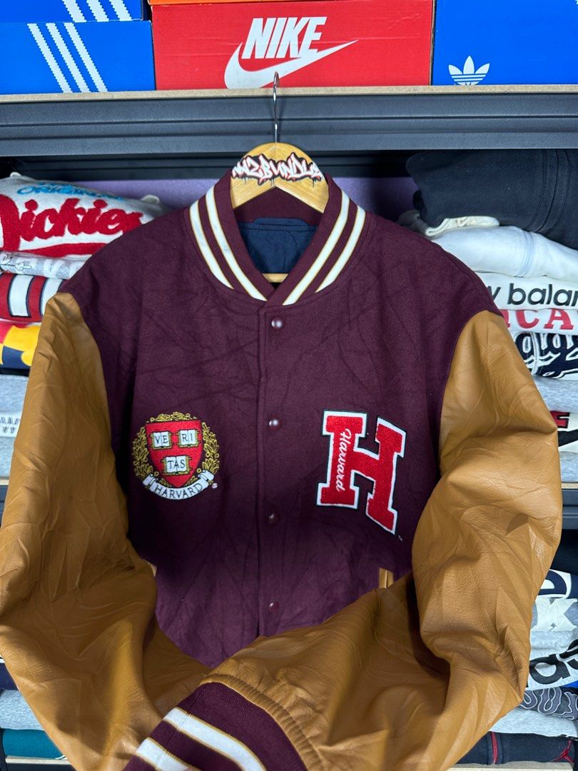 Buy Vintage 80s Harvard University the Harvard Company Wool Varsity  Letterman Jacket With Hooded Size M Online in India - Etsy