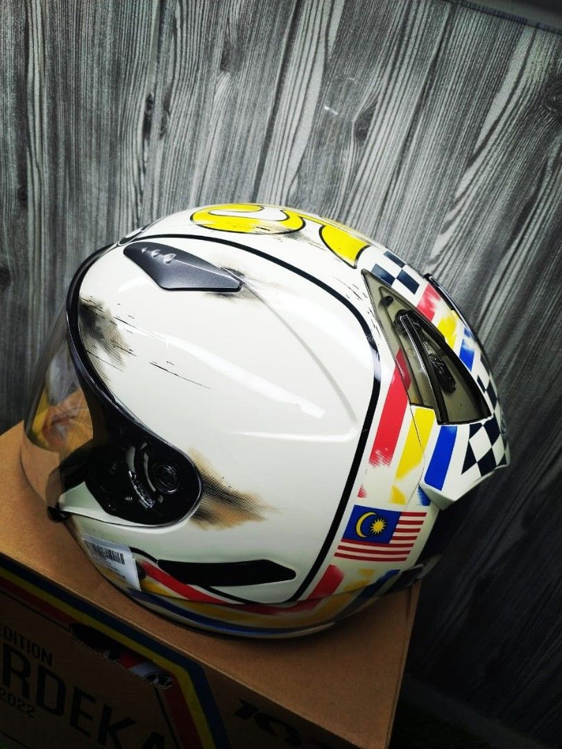 Helmet motorcycle KYT MERDEKA 65 EDITION, Men's Fashion, Activewear on