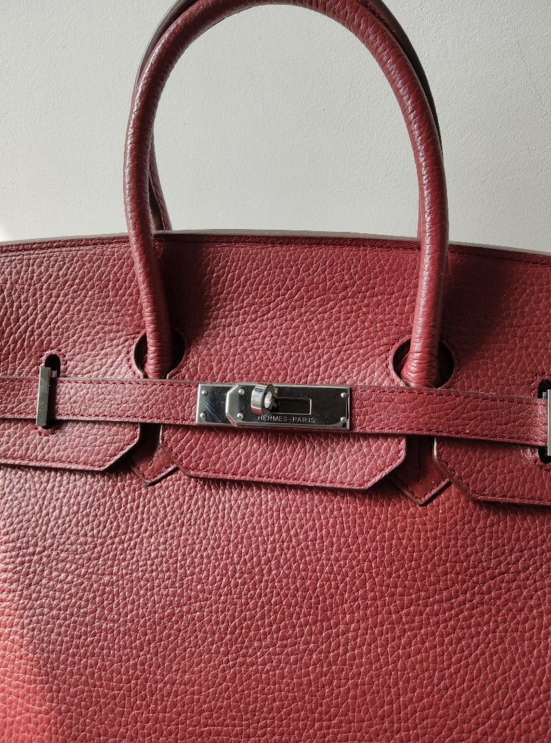 Hermes Birkin 35, GHW, Togo, Rouge Grenat., Luxury, Bags & Wallets on  Carousell