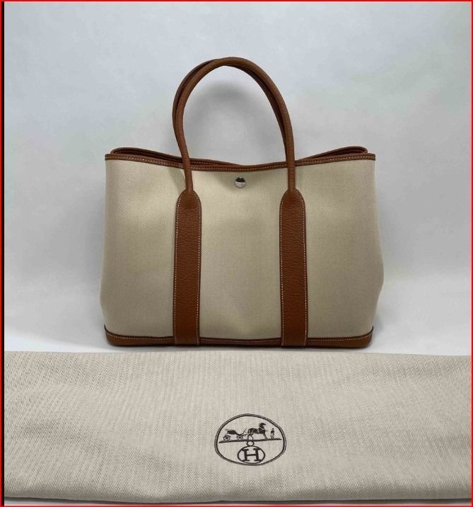 HERMES GARDEN PARTY CANVAS, Luxury, Bags & Wallets on Carousell