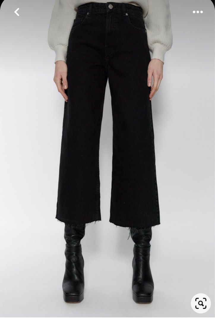 Jeans culotte high rise zara clearance