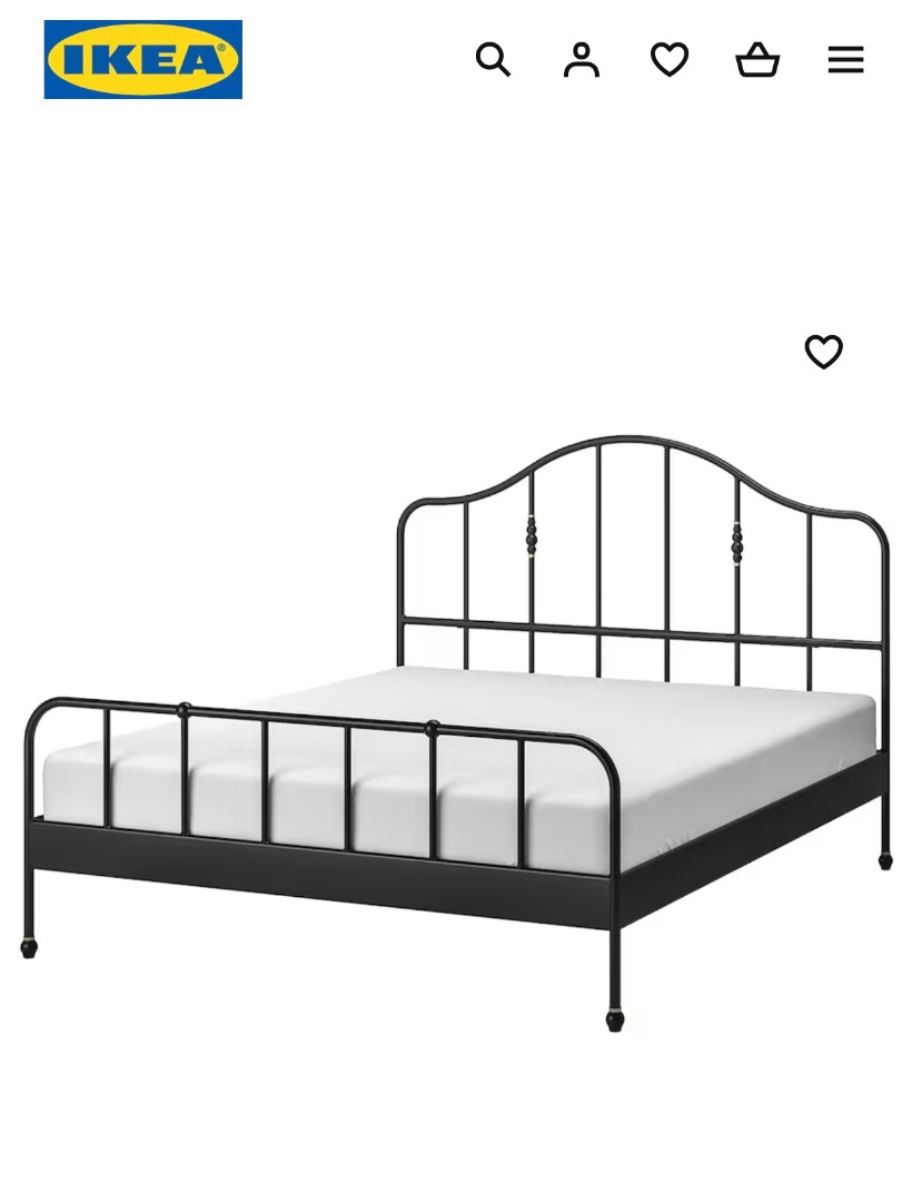 Ikea bed frame SAGSTUA, Furniture & Home Living, Bedding & Towels on