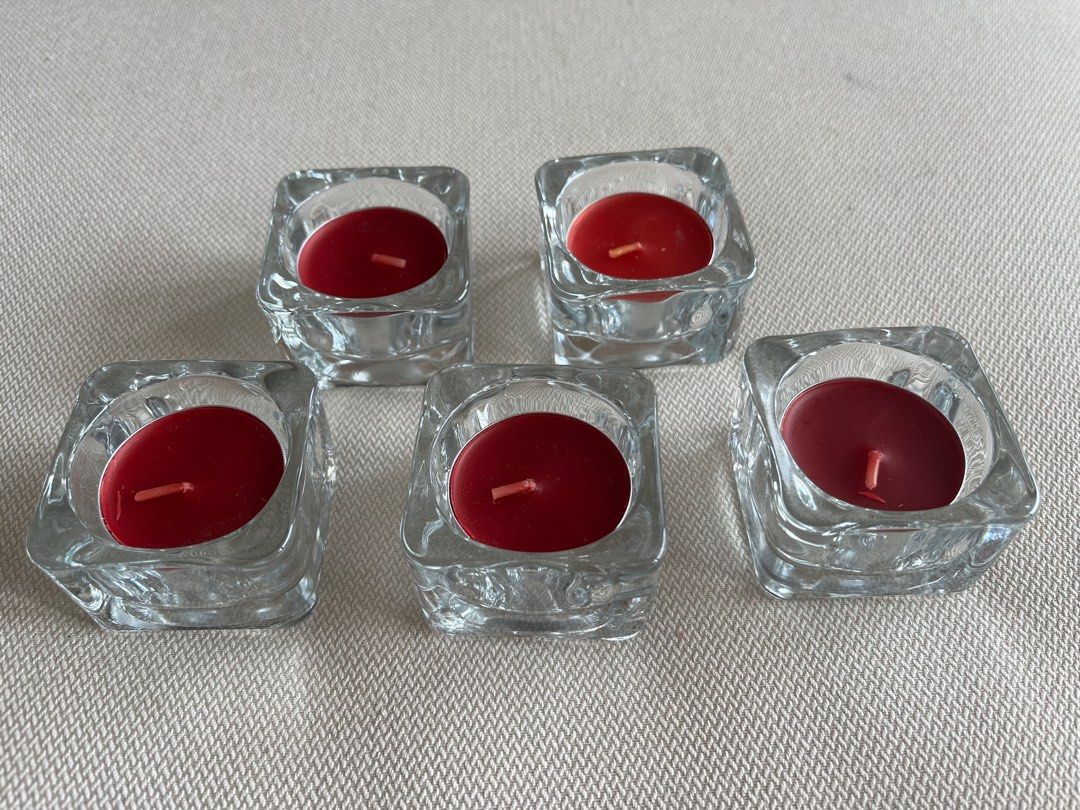 Ikea GLASIG tealight candle holder, Everything Else on Carousell
