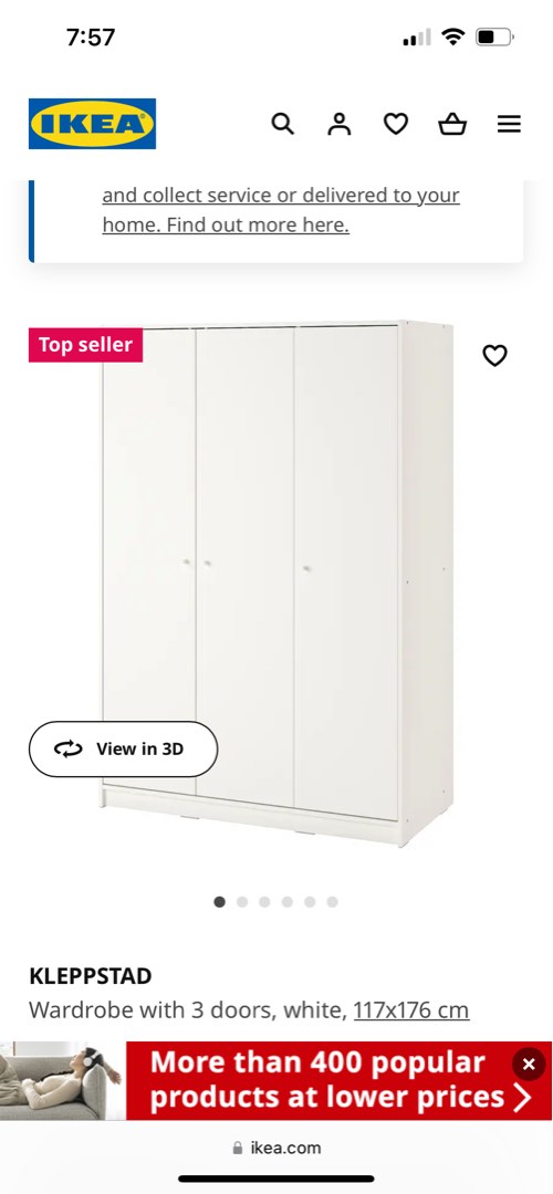 IKEA Kleppstad Cupboard, Furniture & Home Living, Furniture, Shelves ...