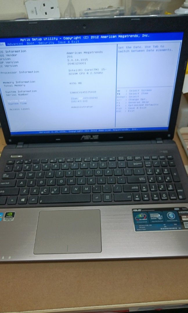 Intel Core I5 3210m Cpu 2.50 Ghz ASUS Core i5-3210M (2.50 GHz), 4GB DDR3, 750GB 2.5" SATA HDD, Super