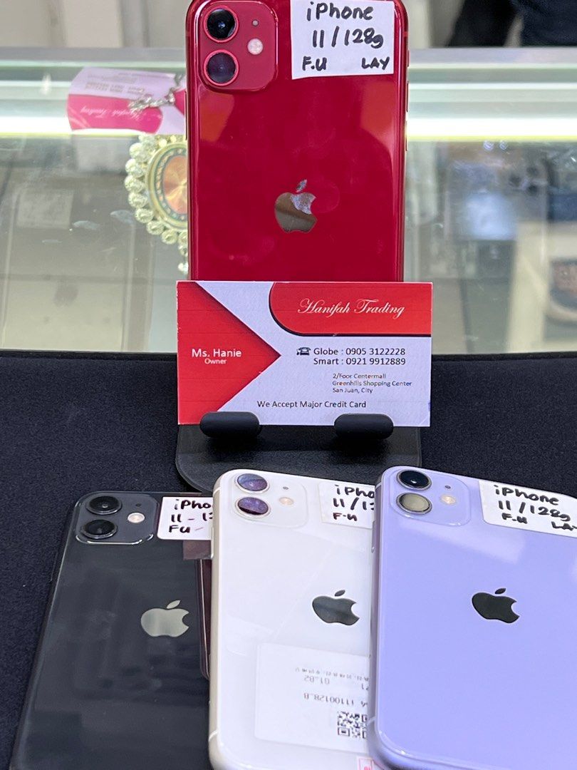 iPhone 11 128g Original Secondhand Factory Unlock (Category: iPhone 11 Series) located in San Juan City. Submitted by hanifah_trading (Listing ID 1258473957, Image 2). Description: Preloved iPhone 11 Smooth Factory Unlock 100% BH Details: 6.1 inches ios 13 / apple A13 bionic Single sim / Nano + eSIM Face ID, accelerometer, gyro, proximity, compass, barometer In the box: Type c / lighting cable Sim injector Apple logo sticker Separately inclusions