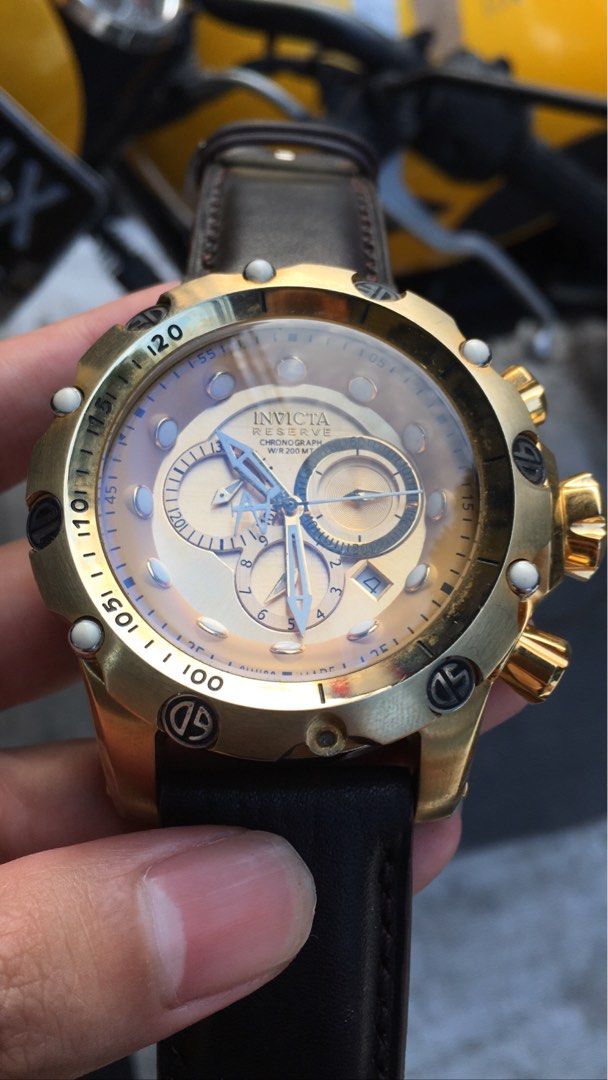 Jam tangan invicta reserve chronograph original big size model no 14400 Fesyen Pria Jam Tangan di Carousell