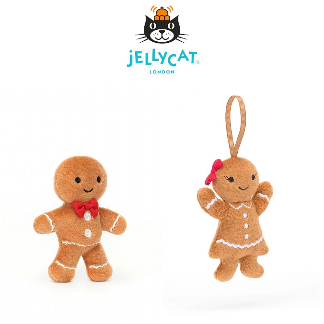 Jellycat Gingerbread Man/Girl Christmas Deco, Hobbies & Toys, Toys