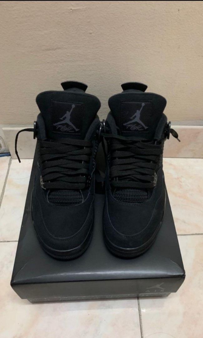 JORDAN 4 BLACK CAT RETRO ORIGINAL FOOTLOCKER Men s Fashion