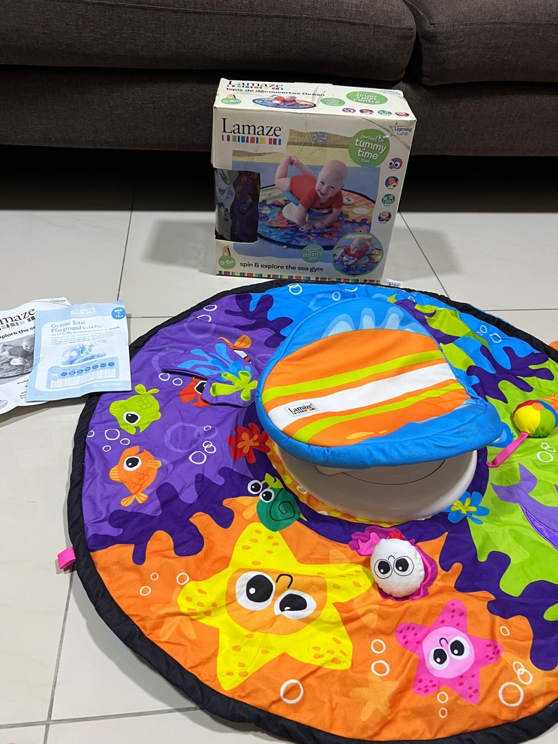 Lamaze tummy time spin and explore sea gym hotsell