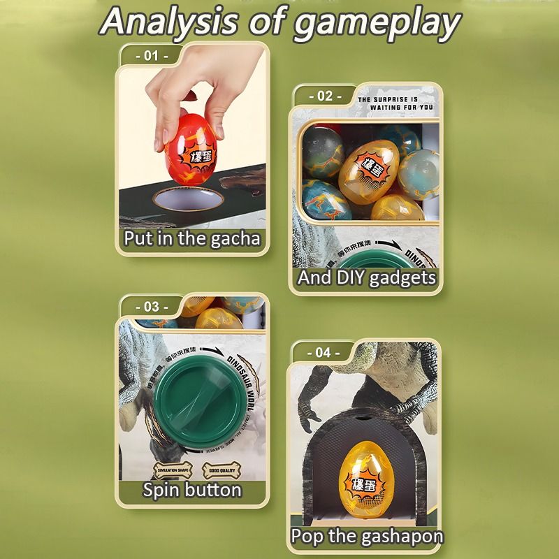 Large Dinosaur Gachapon Machine (Hard Cardboard) Dinosaur Egg Claw