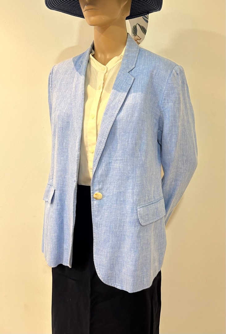 Light blue jacket, Women's Fashion, Coats, Jackets and Outerwear on
