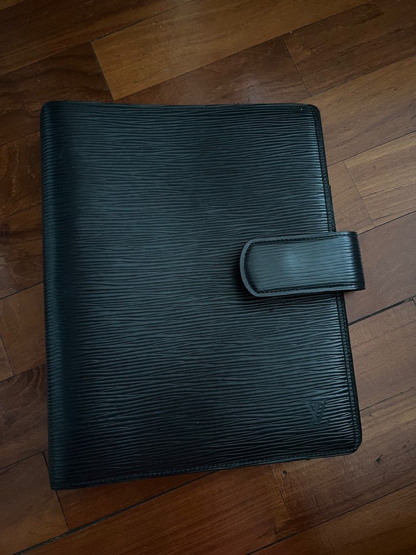 Louis Vuitton agenda MM epi Leather Notebook cover Black