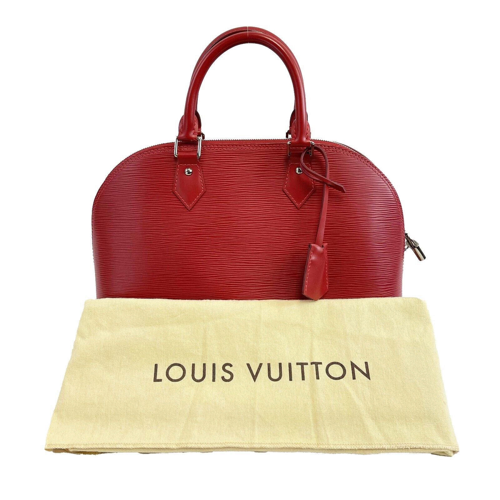 Louis Vuitton, Bags, Like New Louis Vuitton Alma Pm In Red Epi Leather  With Silver Hardware