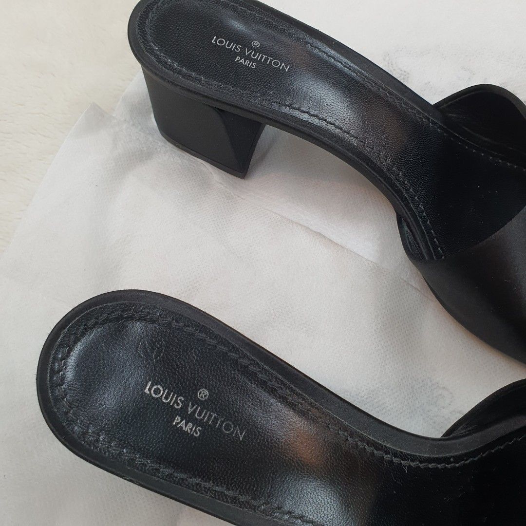 Louis Vuitton Black Satin Madeleine Slide Mule Sandals Size 37.5 at 1stDibs   louis vuitton madeleine mule, madeleine mule louis vuitton, louis vuitton  sliders